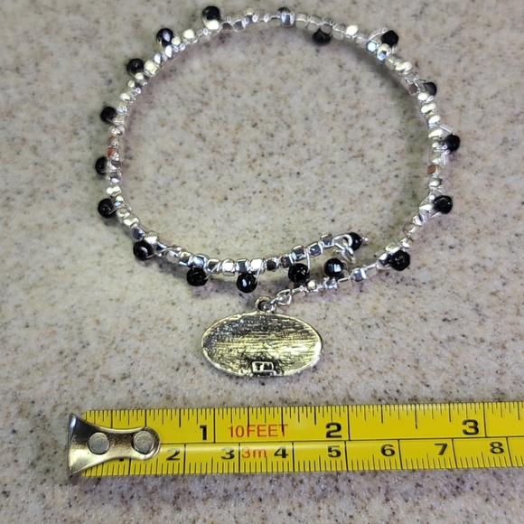 Bracelet Panther Team. Silver/Black. ADJUSTABLE - Picture 5 of 8